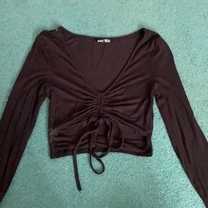 Long sleeve crop top